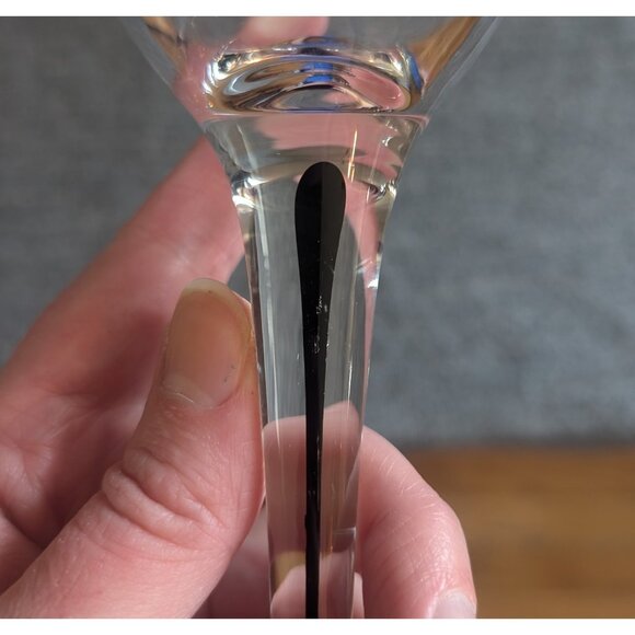 Orrefors "Intermezzo" Black Martini Glasses, Set of 3 - Picture 6 of 9